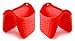 Dexas Silicone Pinch Mitt with Raised Nibs (Red 2 Pack)