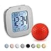 Marathon Compact Alarm Clock with Temperature & Date, Graphite Gray - Large, Easy to Read Display with Backlight - Easy to Set Up & Use - Two AAA Batteries Included