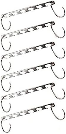 LaoQian Space Saving Hangers Metal Magic Hangers Closet Hangers Space Saver Wardrobe Clothing Hanger Organizer as Seen on TV(6 Pack)