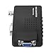 SIENOC S-Video/BNC VGA to VGA Video PC Converter Adapter with BNC + 4 Pin S-Video Color Black