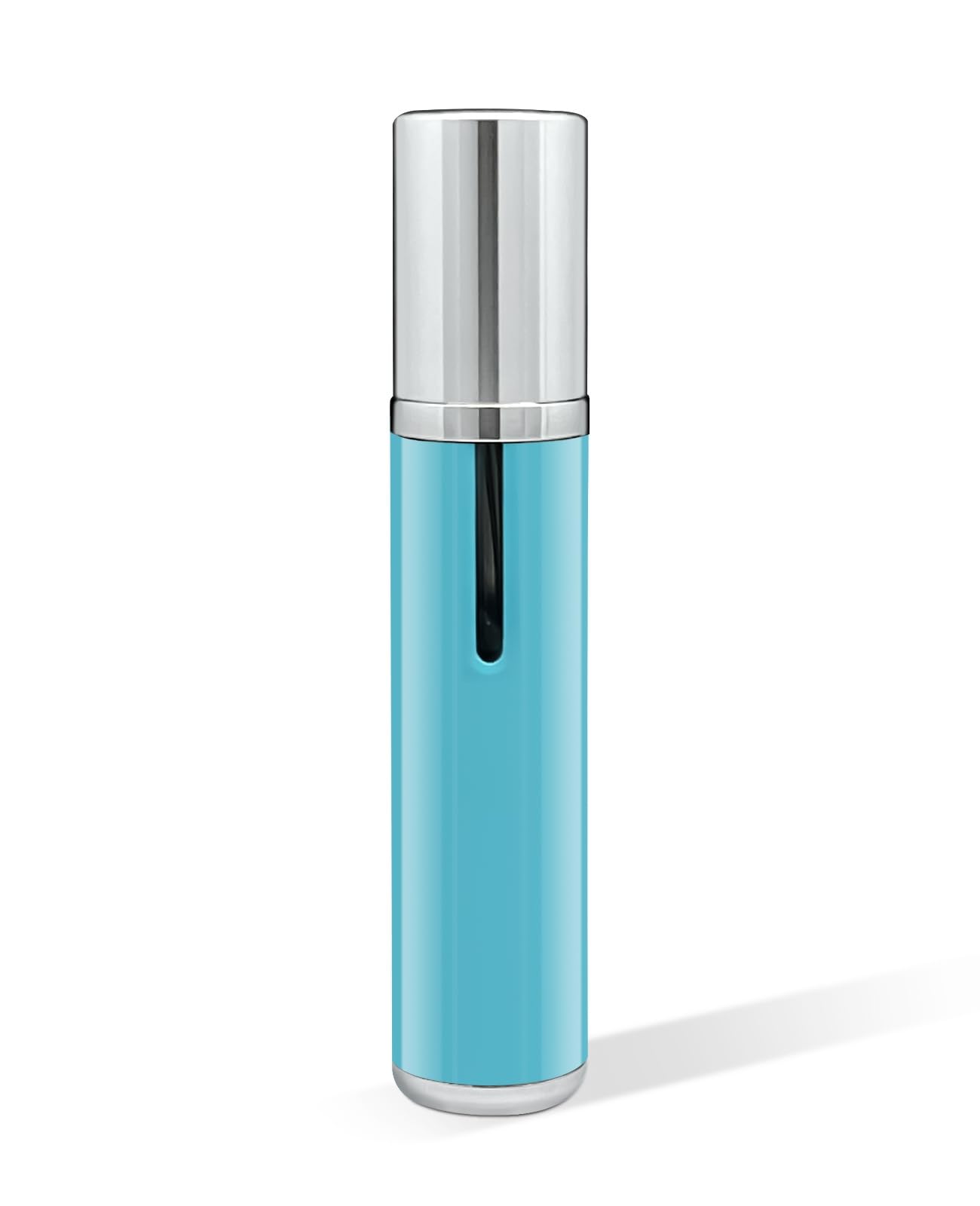 AsaNana Perfume Atomiser, Refillable & Travel Size Perfume Bottle, Leaking Proof,Bottom Pump without Funnel, Luxurious Small women and men, 5 ml (Pro-Blue)