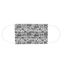 50 Pack Lace Pattern Disposable Face_Masks with 3