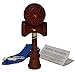 Kotaro Kendama Beech Hardwood Pro Kendama with Red and Black Crackle Finish Deluxe Pro Toy Catch Game with Extra String and Carrying Holster