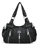 Scarleton 3 Front Zipper Washed Shoulder Bag H1292