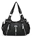 Scarleton 3 Front Zipper Washed Shoulder Bag H1292