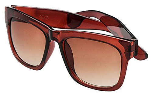 TomYork Cyber Monday Fashion Big Frame Trendy European Leisure Style Sunglasses(red brown)