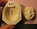 #0021 - Flexible Food Grade Silicone Push Press Mold Mould of a Character Doll Face Cab