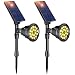 DBF Solar Lights Outdoor, Latest 18 LED Waterproof Solar Spotlights Solar Landscape Lights Auto On/Off Wall Light Landscape Lighting for Garden Yard Pathway Driveway Pool, Pack of 2 (Warm White) primary