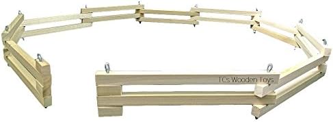 Amish made Wooden Toy Folding Corral Fence (almost 6 ft long) for 4" high or smaller for Horses and Farm Animals