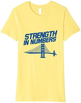 Womens Strength In Numbers Golden State Basketball Playoffs T-Shirt Medium Lemon