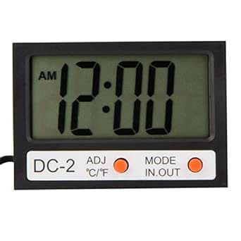 Ss-Lqlhy - Reloj de pared termómetro con sonda portátil LCD digital