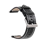 Gear S3 Watch Band, Premium Soft Genuine Replacement Leather Strap for Samsung Galaxy Classic and Frontier Smart Watch by GHIJKL