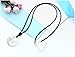 HONGYE Brushed Pendant Necklace for Men for Women (Silver)