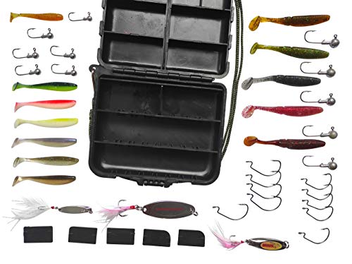 SANDAFishing Barsch & Forelle Gummifische 4cm 5cm 7cm Jigköpfe 1g 2g 3,5g 5g - Raubfisch Köder Box Angelzubehör Spinner… – Bild 3