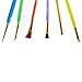 TBC Paint Brush Set,6 Pieces Different Size Assorted Colors Nylon Hair Paint Brushes for Watercolor,Acrylic and Gouache