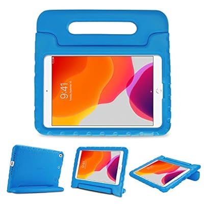 ProCase Kids Case for iPad 7th Gen 10.2" 2019 / iPad Air 10.5" (3rd Gen) / iPad Pro 10.5", Shockproof Convertible Handle Stand Cover Light Weight Kids Friendly Case for iPad 10.2 Inch/Air 3 -Blue