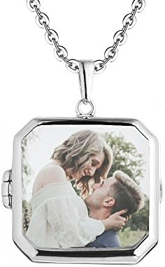 With You Lockets-Sterling Silver-Glass-Custom Photo Locket Necklace-That Holds Pictures for Women-The Billie