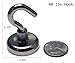 (4 Pack) 40+ Pound Pull | Heavy Duty Neodymium Magnetic Hanging Hook Set