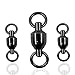 Ball Bearing Fishing Swivels Tackle - Barrel Swivel Connectors, High Strength Stainless Steel Solid Welded Rings for Saltwater Freshwater Lures Leader Lines, 25pcs, Size8 390lbs
