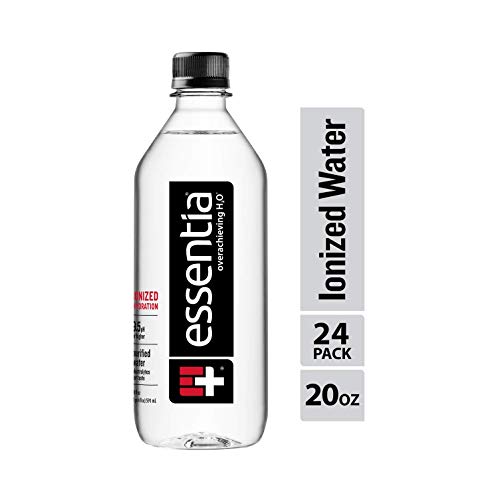 Essentia Bottled Water, Ionized Alkaline Water; 99.9% Pure, Infused with Electrolytes, 9.5 pH or Higher with a Clean…