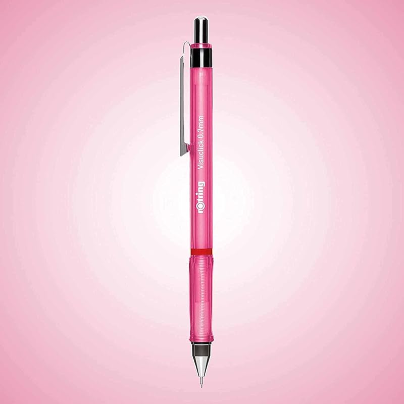 Visuclick portaminas | 0,7 mm | Mina 2B | Cuerpo rosa vivo | 12 unidades