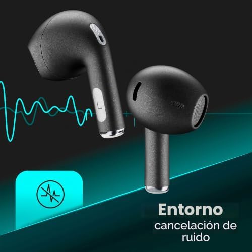 - Crystal - Auriculares Bluetooth® con Cancelación del Ruido Ambiente - Environmental Noise Cancelling Technology - Talk Time: 3.5 Horas - Carga: 1,5 Horas - Alcance 10 m - Negro