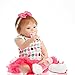 SanyDoll Reborn Baby Doll Soft Silicone 22inch 55cm Magnetic Lovely Lifelike Cute Lovely Baby Red Check Skirt