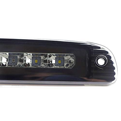 for 1997-2010 Dodge Dakota LED Bar 3rd Third Tail Brake Light Rear Cargo Lamp High Mount Stop light (Chrome Housing Smoke Lens)