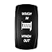 STVMotorsports Laser Green Momentary Rocker Switch Winch in/Out 20A 12V (ON)-Off-(ON) LED Lighted for Car Truck Boat ATV UTV