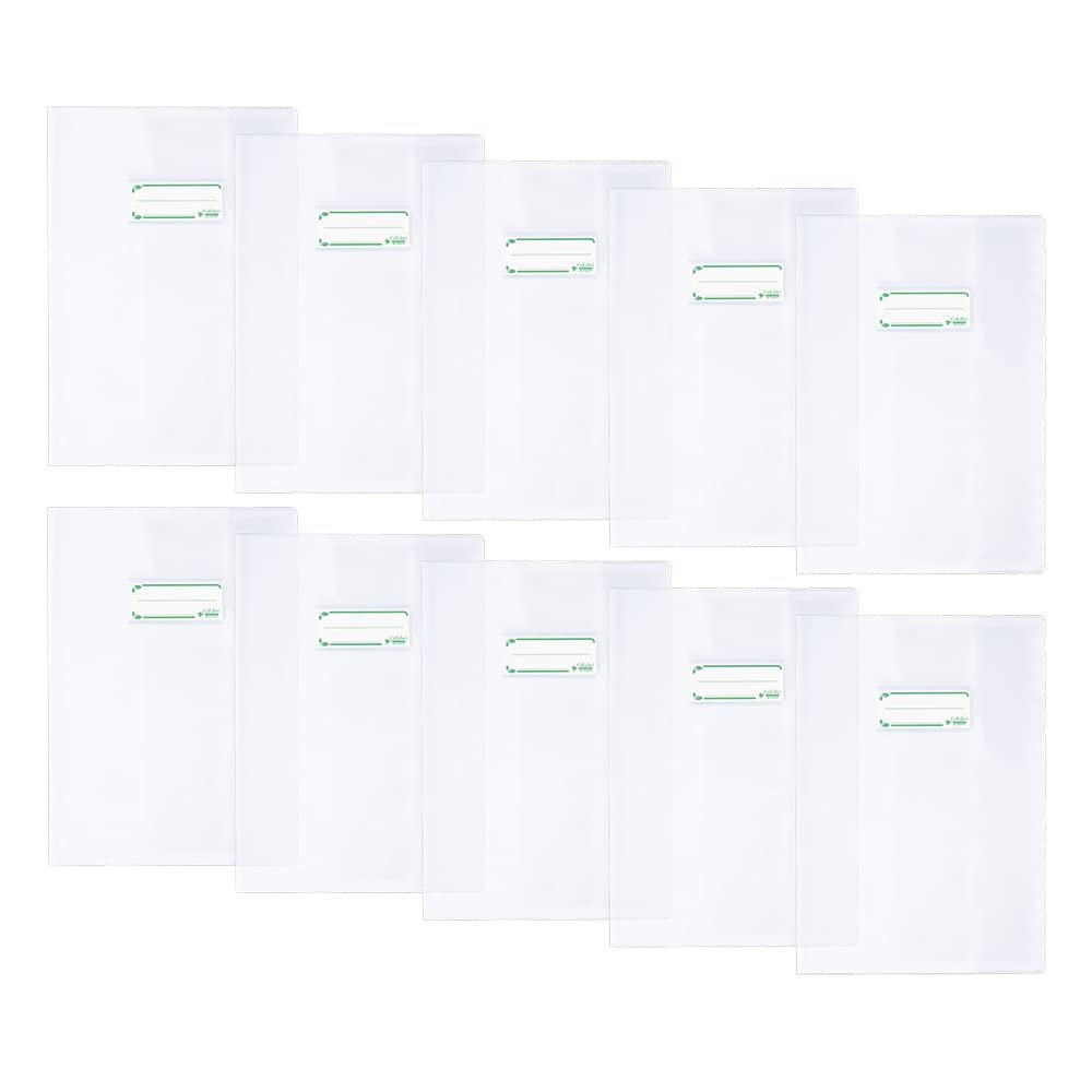 Favorit, Colibì A4 Transparent Notebook Covers with Label, Pack of 10, Organic Product