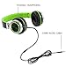 BienSound HW50 Stereo Folding Headsets Strong Low Bass Headphones with Microphone for iPhone, All Android Smartphones, PC, Laptop, Mp3/mp4, Tablet MacBook Earphones (Black/Green)