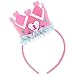 Sparkling Multicolor Fabric Birthday Crown Headband For Girls - 8