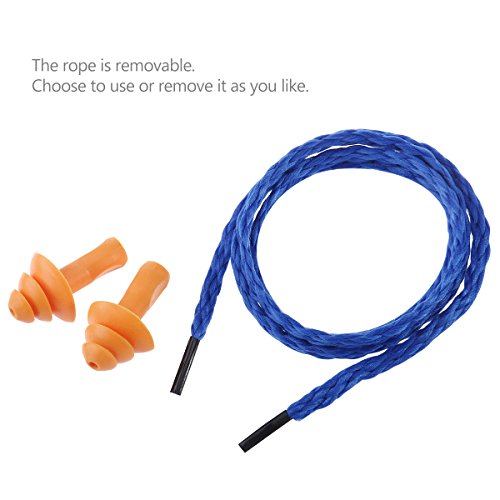 NUOLUX Reusable Ear Plugs Band Hearing Protection Soft 10 Pairs Blue - Thumbnail 3