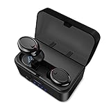 Bluetooth 5.0 Wireless Earbuds,True Wireless Bluetooth Headphones with 30H Playtime Invisible in-Ear Noise Cancelling Built-in Mic Earphones with Portable Charging Case for Smart Phones and Laptops