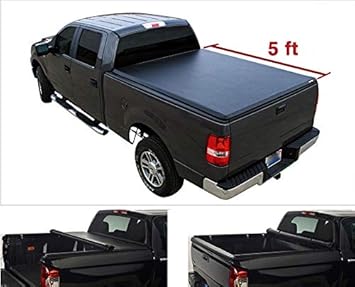 Amazon Com V Supplies Soft Truck Bed Tonneau Cover 5ft Waterproof Lock Roll Up Fleetside Bed For Toyota 2016 2020 Tacoma Pickup Automotive
