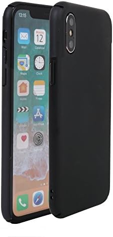 Iphone X Case Appswer Thin Fit Case Non Slip Matte Surface Hard Phone Case Scrub Simple Solid Color for Apple iPhone X,Black
