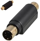 MHP® Composite Video RCA Female to S-Video SVHS Male Adapter Gold Plated Connectors