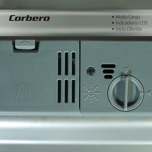 Corbero-gama de máquinas de lavar louça plus | clvm605x | 12 serviços| 6 programas com 4 temperaturas, indicadores led, cor aço inoxidável, início atrasado, meia carga, função início-pausa, 49 db, eficiência energética e
