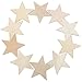 Tatuo 50 Pieces Large Wooden Star Cutouts Wood Ornaments for Crafts Unfinished Hanging Christmas Ornaments with Ropes for Embellishments, Wedding, DIY, Festival