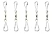 WorldaWhirl Whirligig Wind Spinner SS Swivel Hook Display Twist Turn Twirl Swirl (5, Clip and Clip)