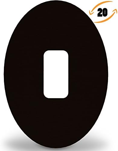 Dexcom Adhesive Patches Pre-Cut for G4 G5, Dimensions 4.3" h x 3.25" w, Color Black, Pack of 20