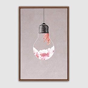 Framed Canvas Wall Art Bottle and Bulb Canvas Prints Home Artwork Decoration for Living Room,Bedroom - 16x24 inches