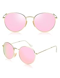SOJOS SJ1014 3447 - Gafas de sol unisex con espejo, pequeñas y redondas