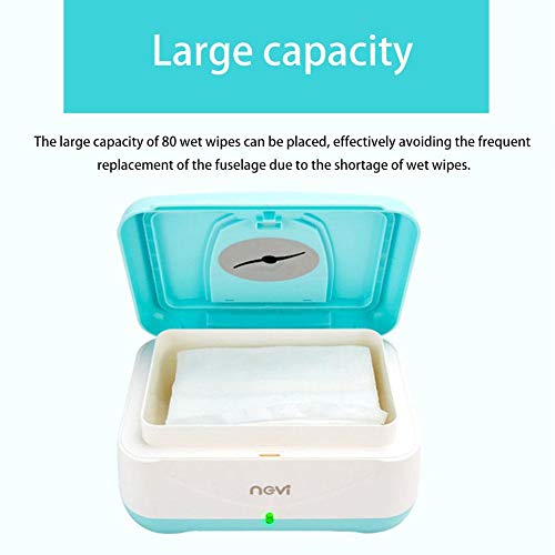 Baby Wipes Warmer Dispenser 40 Degree Thermostat Large Capacity for 80 Wet Wipes Heater Case Thermostat Baby Warm Wipes Heating Box