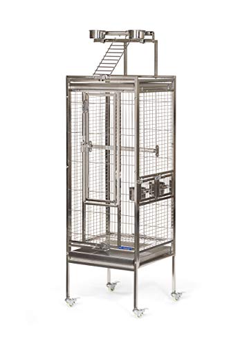Prevue Pet Products Stainless Steel Playtop Bird Cage, Small