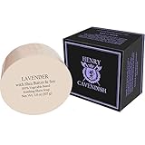 Henry Cavendish Lavender Shaving Soap with Shea Butter & Coconut Oil. Long Lasting 3.8 oz Puck Refill. All Natural Shave Soap. Rich Lather Gives a Smooth Comfortable Shave. For Ladies and Gentlemen.