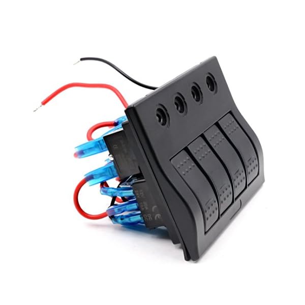 Boddenly-Digital-Voltmeter-4-Gang-Marine-Boat-Car-Switch-Panel-Toggle-Switches-Water-resistant-Enclosed-Rocker-Switch