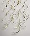 Stunning Gold Solid Hanging Swirl Decorations - (Pack of 8) - Eye-catching & Durable Design - Perfect for Elevating Any Event