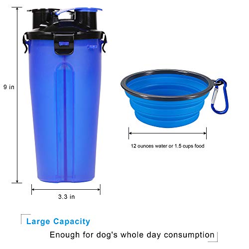 UPSKY Dog Water Bottle Dog Bowls for Traveling Pet Food Container 2-in-1 with Collapsible Dog Bowls, Outdoor Dog Water… - Image 4
