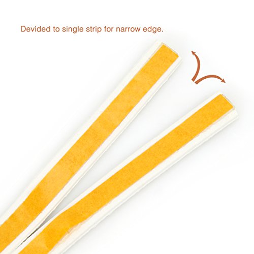 Self-Adhesive EPDM Doors and Windows Draught Excluder Foam Seal Strip Soundproofing Collision Avoidance Rubber Weatherstrip 50 Feet (D White)
